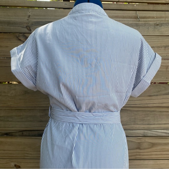 Belted Striped Button-Front Dress NWT Size S - Picture 9 of 12